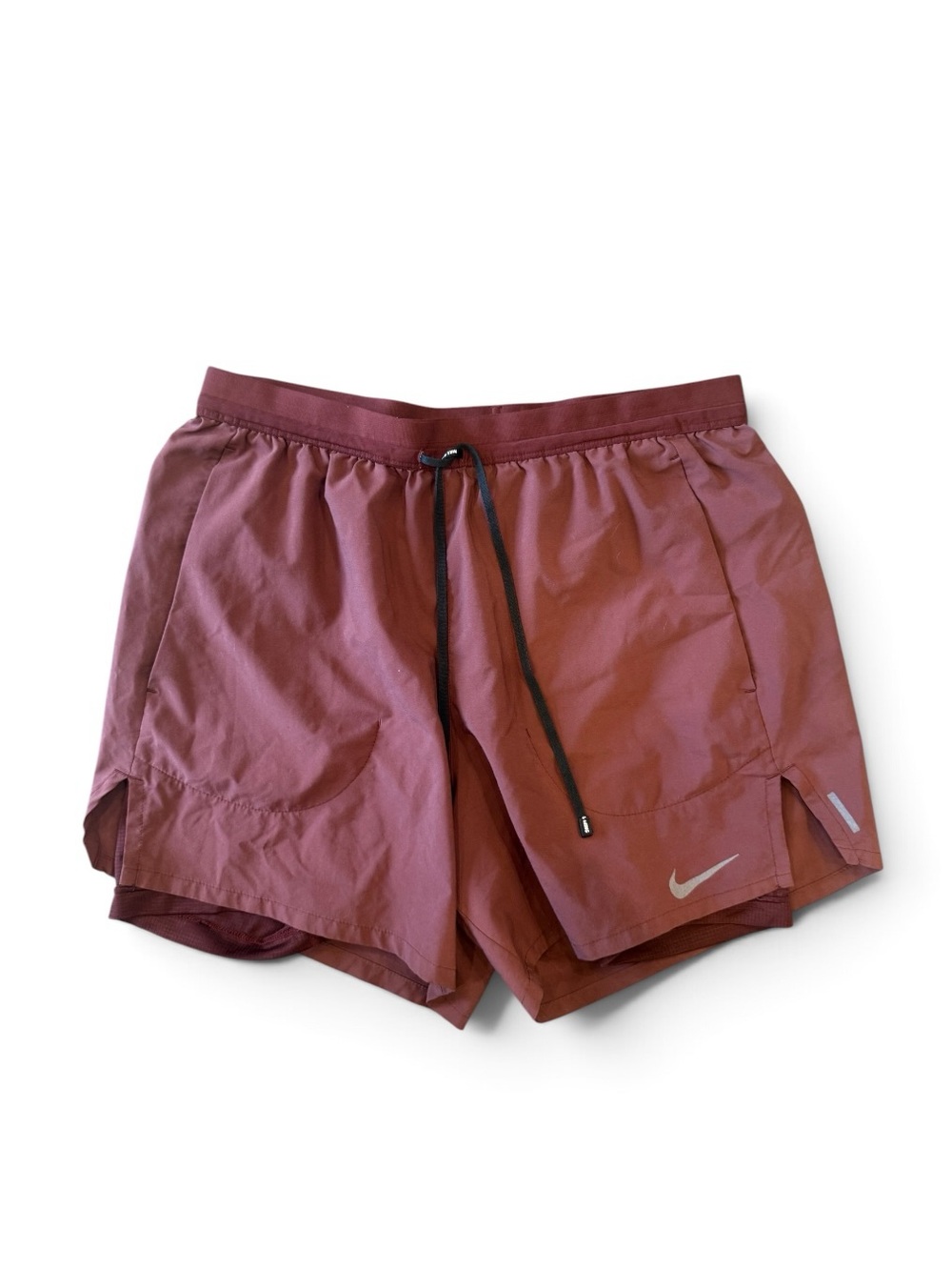 Nike Dri-FIT 2-in-1 Running Shorts Burgundy Men’s M
